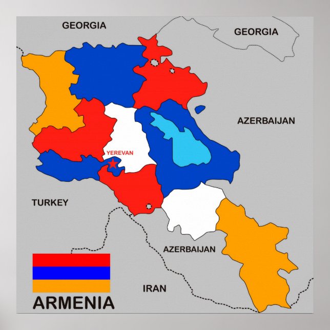 Armenia-Länderflagge Poster (Vorne)