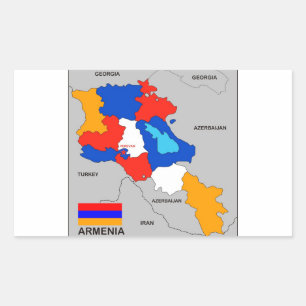 Armenia-Länderflagge Rechteckiger Aufkleber