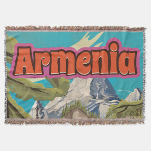Armenia Vintage Travel Poster Decke