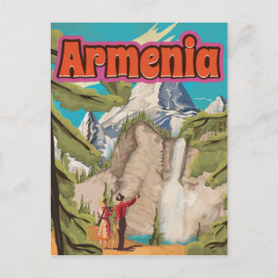 Armenia Vintage Travel Poster Postkarte