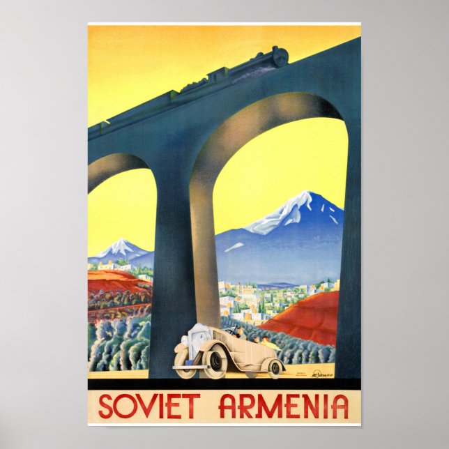 Armenia Vintage Travel Poster restauriert (Vorne)