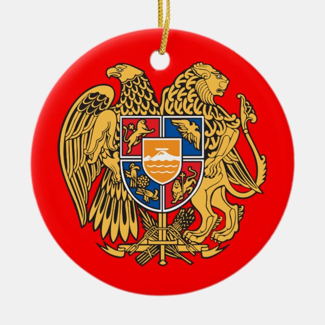 ARMENIA* Weihnachtsbaum-Verzierung Keramikornament (Vorne)