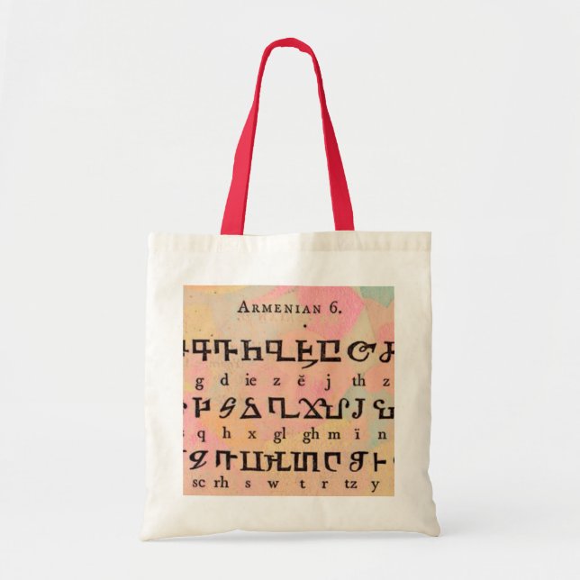 Armenian Alphabet Bag Tragetasche (Vorne)