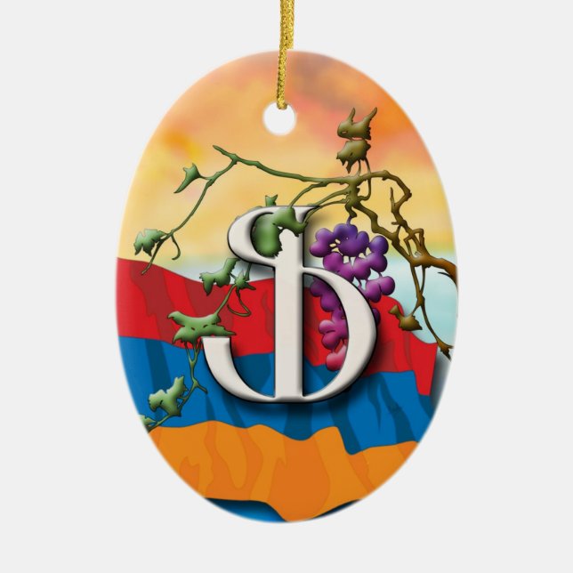 Armenian Alphabet Initials 'Fe' Ornament (Vorne)