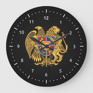 Armenian coat of arms Wall Clock Große Wanduhr