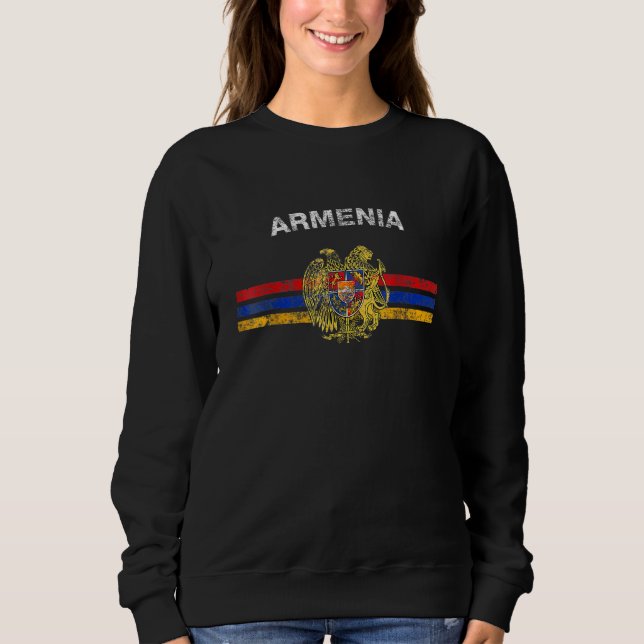 Armenian Flag     Armenian Emblem & Armenia Flag Sweatshirt (Vorderseite)