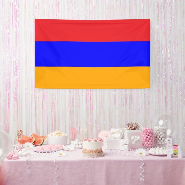Armenian Flag Celebration Party Event Décor Banner (Party)