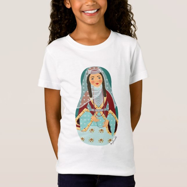 Armenian Matryoshka Girls' T-Shirt (Vorderseite)
