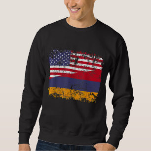 ARMENIAN ROOTS Halbamerikanische Flagge USA ARMENI Sweatshirt