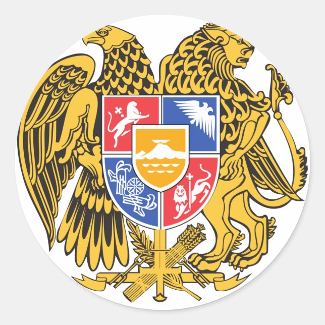 Armeniemblem Runder Aufkleber (Vorderseite)