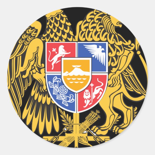 Armeniemblem Runder Aufkleber (Vorderseite)