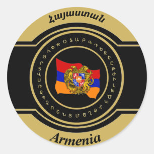 Armenien (Հ ա ա ս ա յ տ Runder Aufkleber