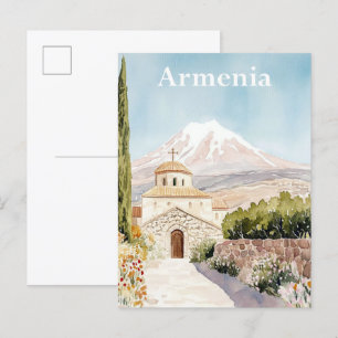 Armenien Aquarellmalerei Reise Postkarte