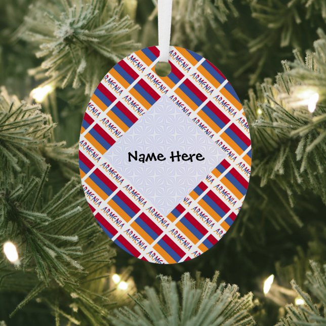 Armenien - Armenische Fahne gezähmt Schwarze Perso Ornament Aus Metall (InSitu)