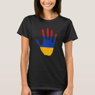 Armenien Armenische Flagge Kaukasus Vintage Hand J T-Shirt