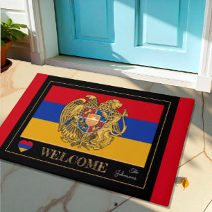 Armenien Emblem, armenische Fahne Matten/Sport Wil Fußmatte
