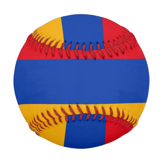 Armenien-Flagge Baseball (Rückseite)