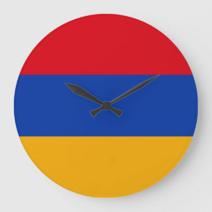 Armenien-Flagge Große Wanduhr