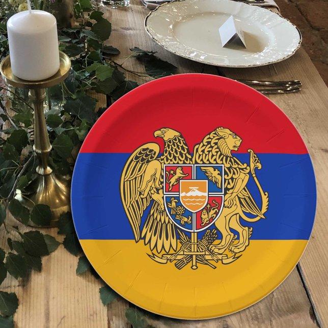 Armenien-Flagge - Party, Geburtstag/Sport Pappteller (Von Creator hochgeladen)