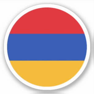 Armenien-Flagge-Rund Aufkleber