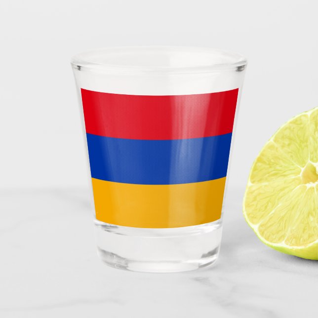 Armenien-Flagge Schnapsglas (Vorderseite)