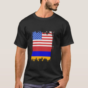 Armenien-Flagge USA Amerika Armenischer Stolz Arme T-Shirt