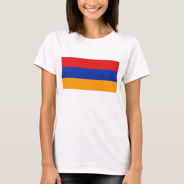 Armenien-Flagge x Karte T-Shirt (Vorderseite)