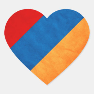 Armenien-Flaggen-Herz-Aufkleber Herz-Aufkleber