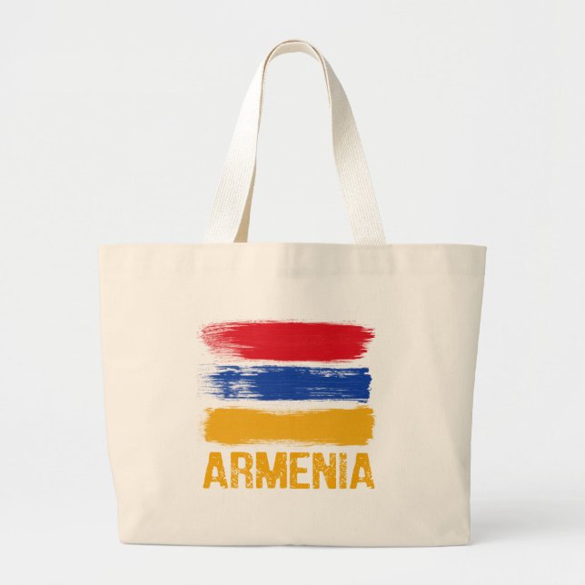 Armenien-Flaggen-Shirts Jumbo Stoffbeutel (Vorne)