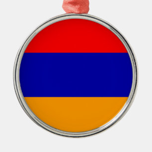 Armenien-Flaggen-Verzierung Silbernes Ornament