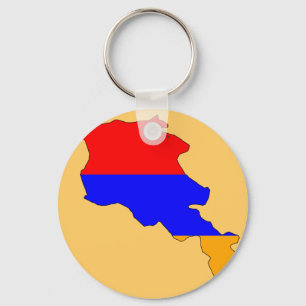 Armenien-Flaggenkarte Schlüsselanhänger