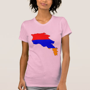 Armenien-Flaggenkarte T-Shirt