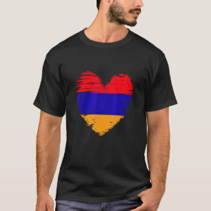 Armenien Herz armenische Flagge Armenischer Stolz T-Shirt