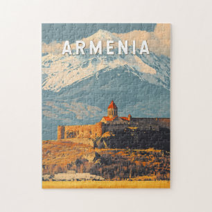Armenien Illustration Reise Kunst Vintage Puzzle