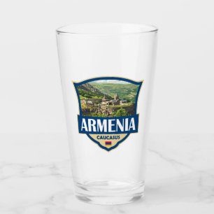 Armenien Illustration Retro-Abzeichen Glas