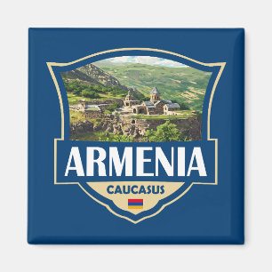 Armenien Illustration Retro-Abzeichen Magnet