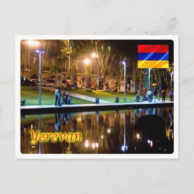 Armenien - Jerewan - Nachtleben Postkarte (Vorderseite)
