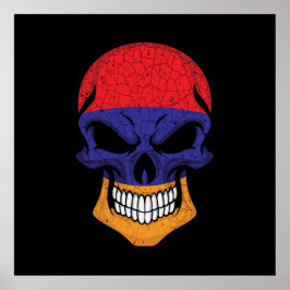 Armenien lächelt Schädelflagge Poster