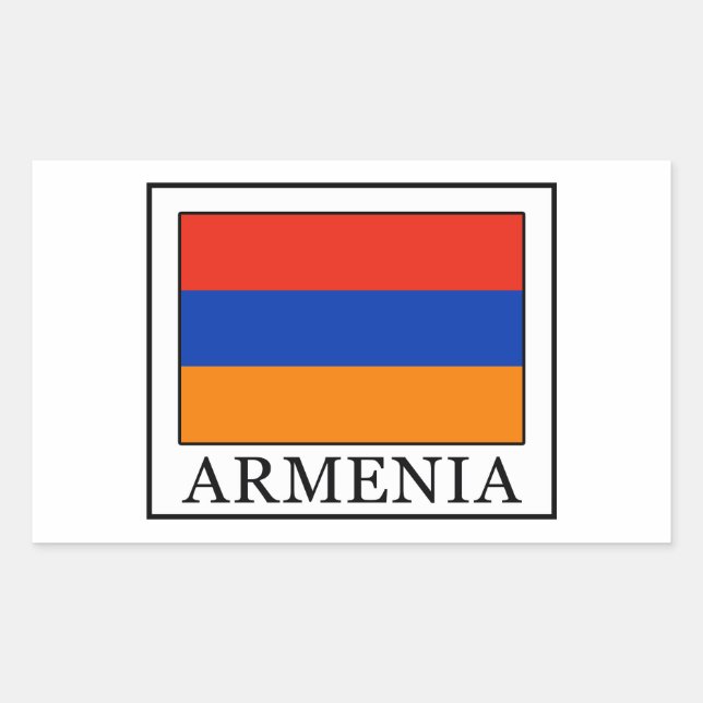 Armenien Rechteckiger Aufkleber (Vorderseite)