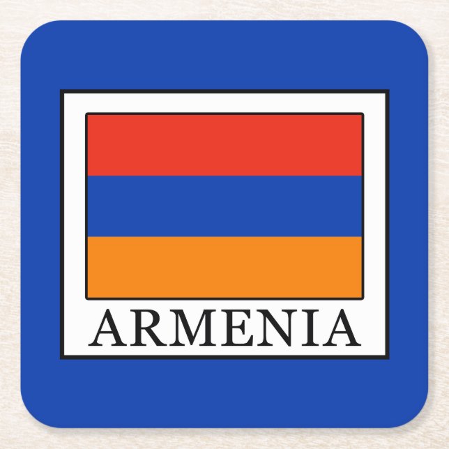 Armenien Rechteckiger Pappuntersetzer (Vorderseite)