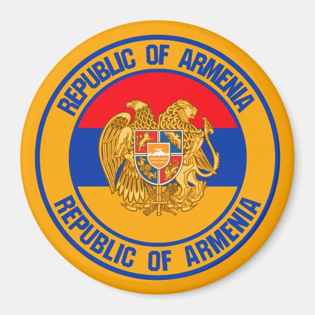 Armenien-Runde Magnet (Vorne)