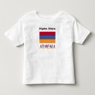 Armenien und Armenische Flagge Personalisiert Kleinkind T-shirt