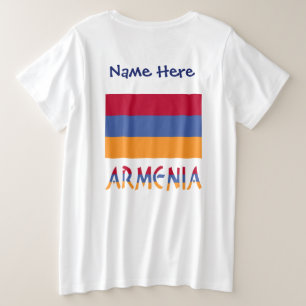 Armenien und Armenische Flagge Personalisiert Über Große Größe T-Shirt