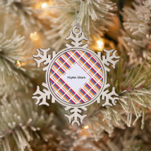 Armenien und armenische Flaggen-Kacheln mit Ihrem  Schneeflocken Zinn-Ornament