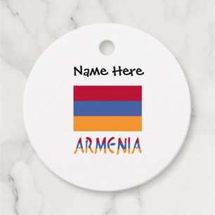 Armenien und personalisierte armenische Flagge Geschenkanhänger