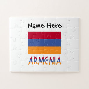 Armenien und personalisierte armenische Flagge Puzzle