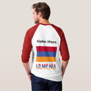 Armenien und personalisierte armenische Flagge  T-Shirt