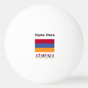 Armenien und personalisierte armenische Flagge Tischtennisball