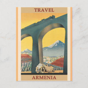 Armenien Vintage-Reiseposter Postkarte