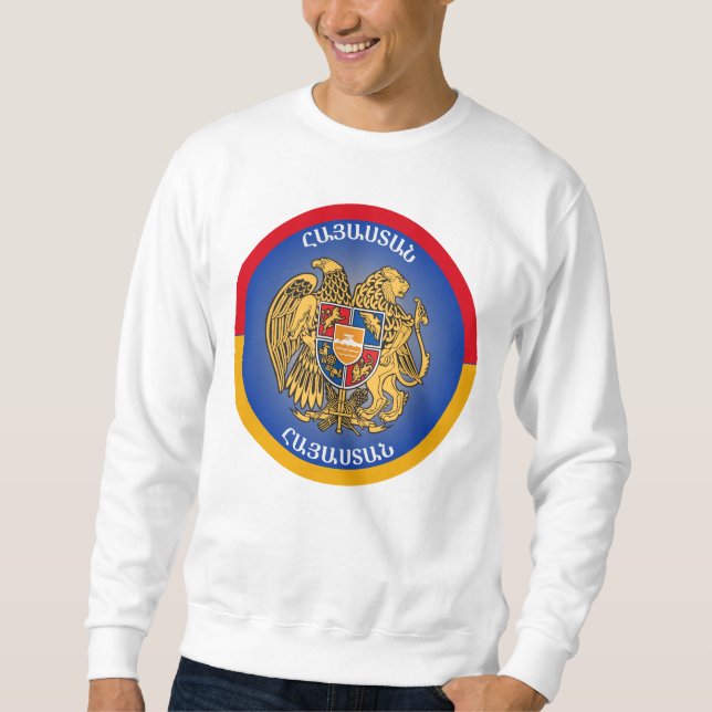 Armenien Wappen Kreisform  Sweatshirt (Vorderseite)